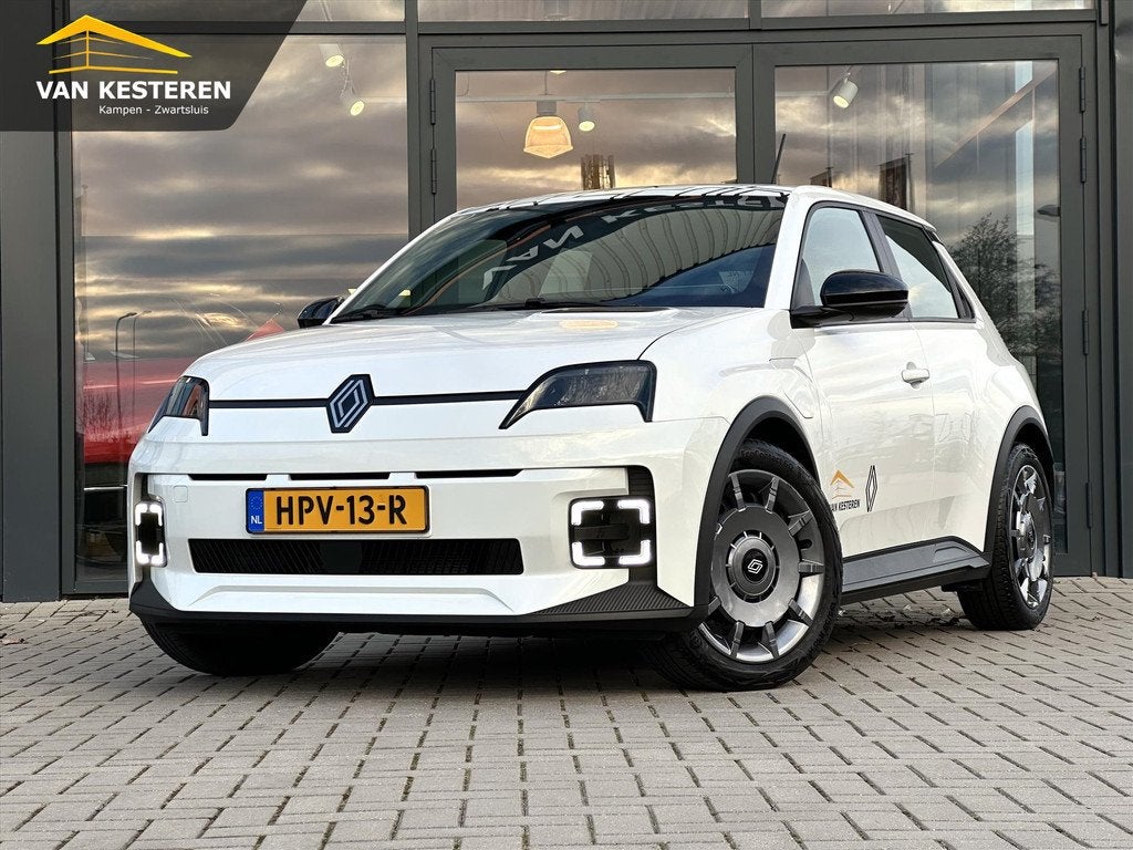 Renault 5 Night & Day 40kWh 120pk | Stoelverw. | DC Snellade, Auto's, Stof, Gebruikt, Zwart, Origineel Nederlands