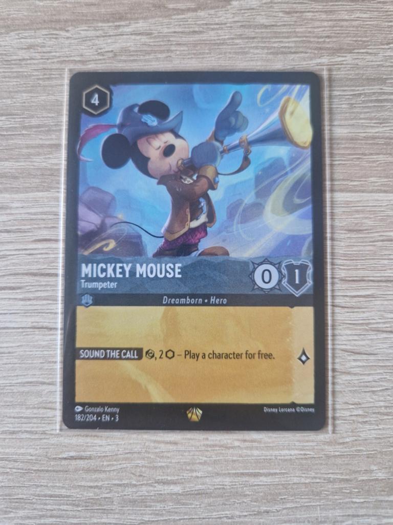 Mickey Mouse trumpeter #182 3INK lorcana disney, Ophalen of Verzenden, Nieuw, Losse kaart