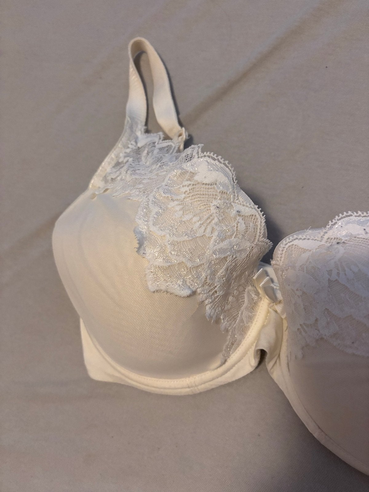 Chantelle BH met kant - Crème/Wit 75G, Ophalen of Verzenden, Wit, BH