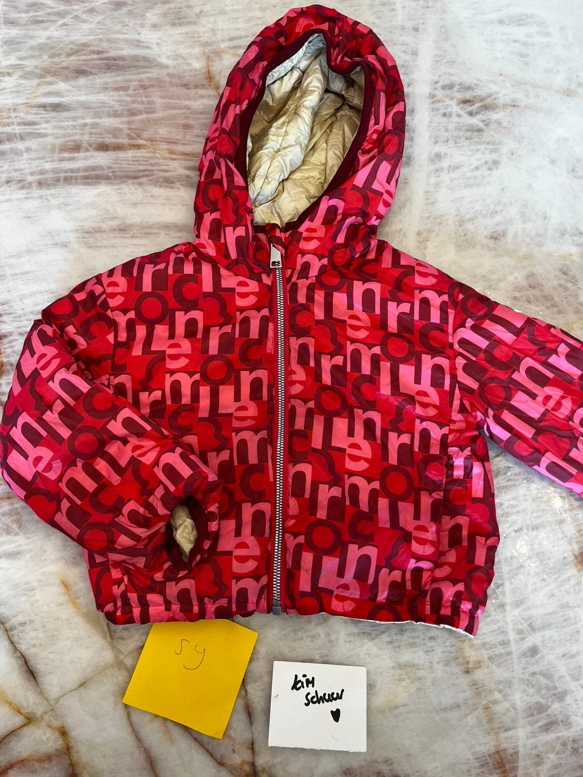 Reversibele winterjas Moncler 5-6 jaar origineel, Ophalen of Verzenden, Zo goed als nieuw