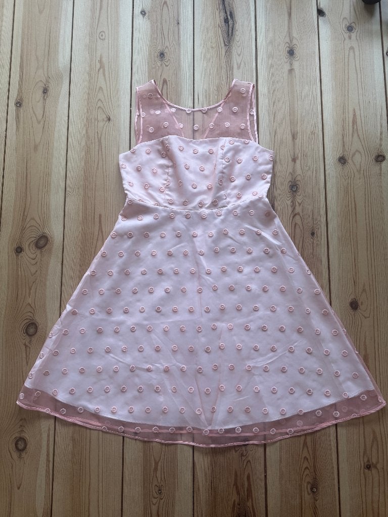 Steps Jurk / Feestjurk - Roze mesh - Maat 40 / Medium, Kleding | Dames, Maat 38/40 (M), Ophalen of Verzenden, Zo goed als nieuw
