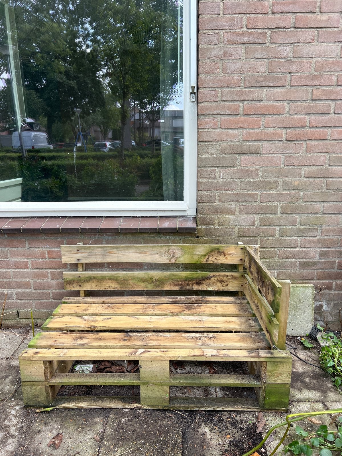 Palletbank gratis afhalen, Ophalen, Gebruikt, Hout