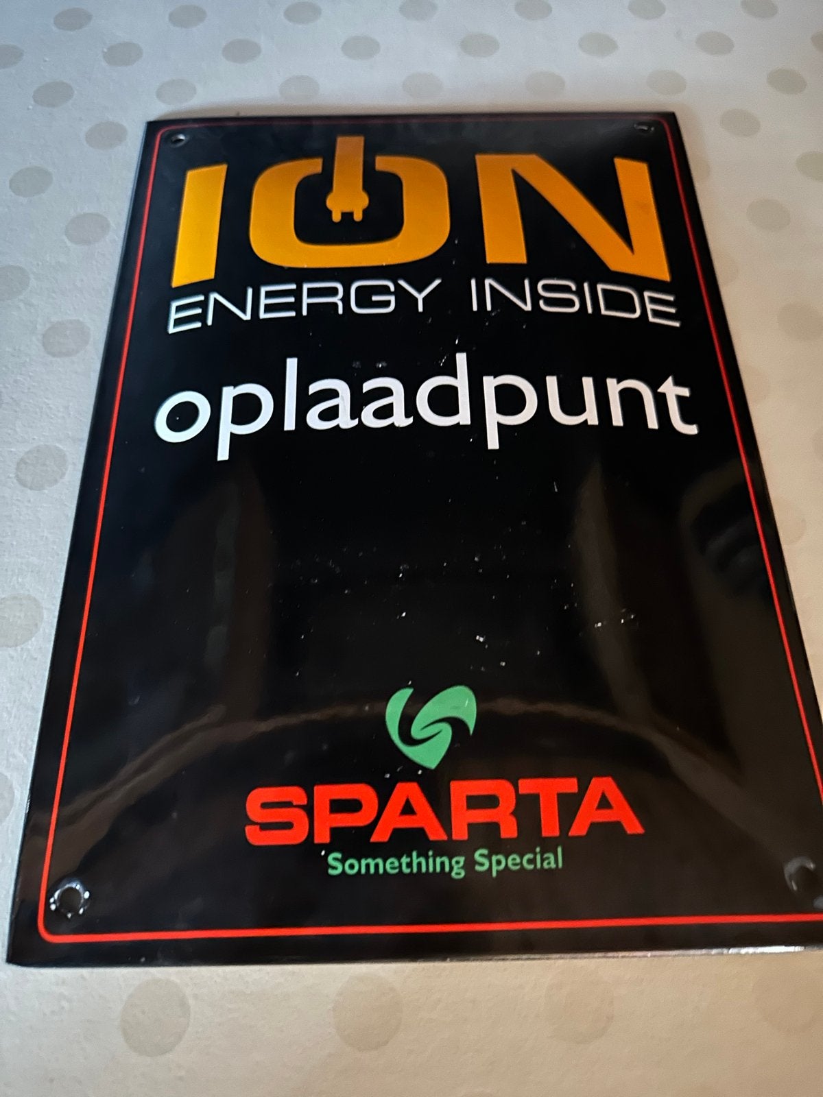 Sparta ION Oplaadpunt Emaille Reclamebord, Ophalen of Verzenden