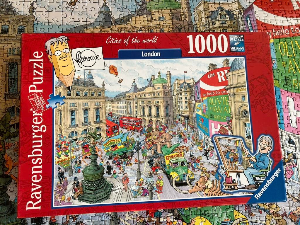 Fleroux, cities of the world Londen 1000 stukjes, Ophalen, 500 t/m 1500 stukjes, Zo goed als nieuw