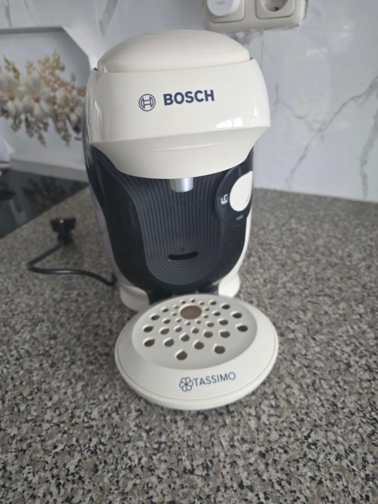 Bosch Tassimo Vivy 2 Koffiezetapparaat - Wit/Zwart, Ophalen, Koffiemachine, Zo goed als nieuw, 1 kopje