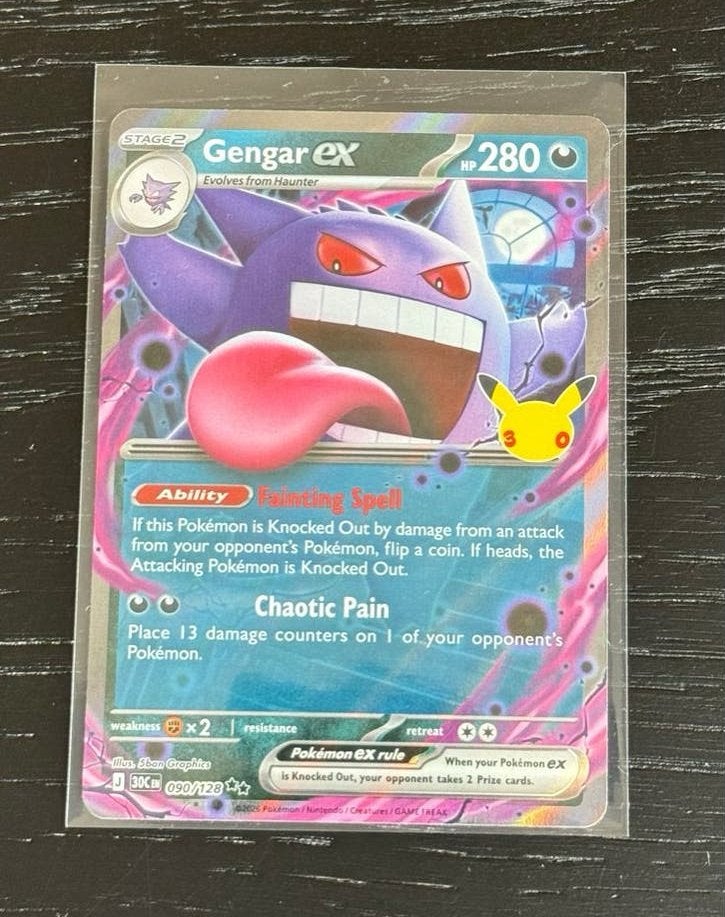 Gengar ex (30C 090) 30th anniversary, Ophalen of Verzenden, Zo goed als nieuw, Losse kaart