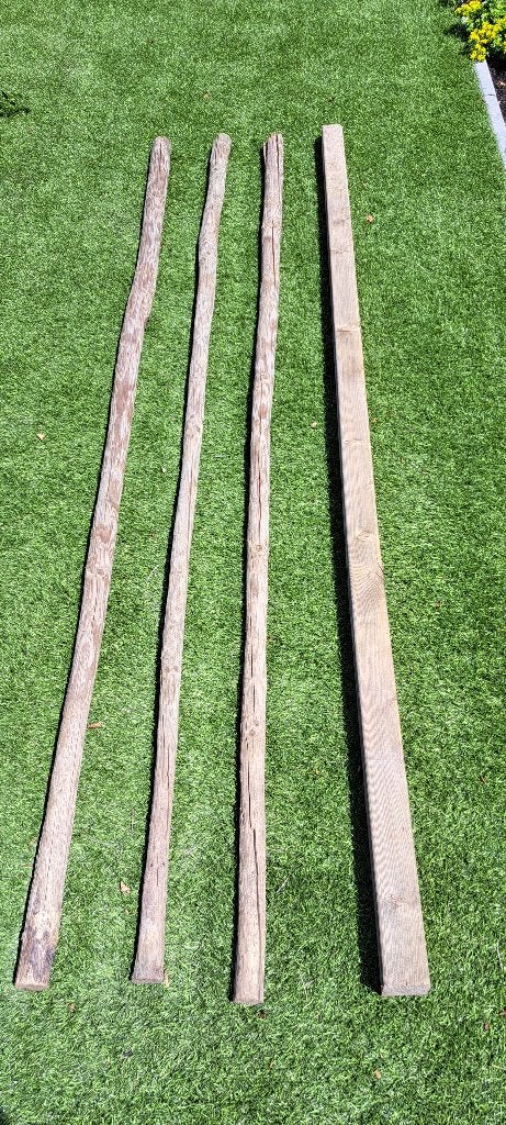 Houten palen 2,50 meter., Ophalen, Gebruikt, 250 cm of meer, Palen