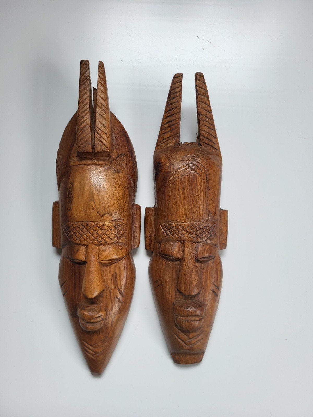 Handgesneden Afrikaanse maskers van hout Senufo-maskers, Antiek en Kunst, Kunst | Niet-Westerse kunst, Ophalen of Verzenden
