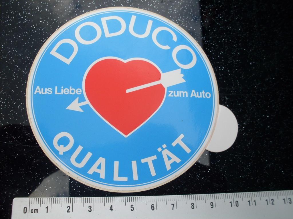 sticker doduco qualitat Aus liebe zum Auto logo, Verzenden, Zo goed als nieuw, Merk