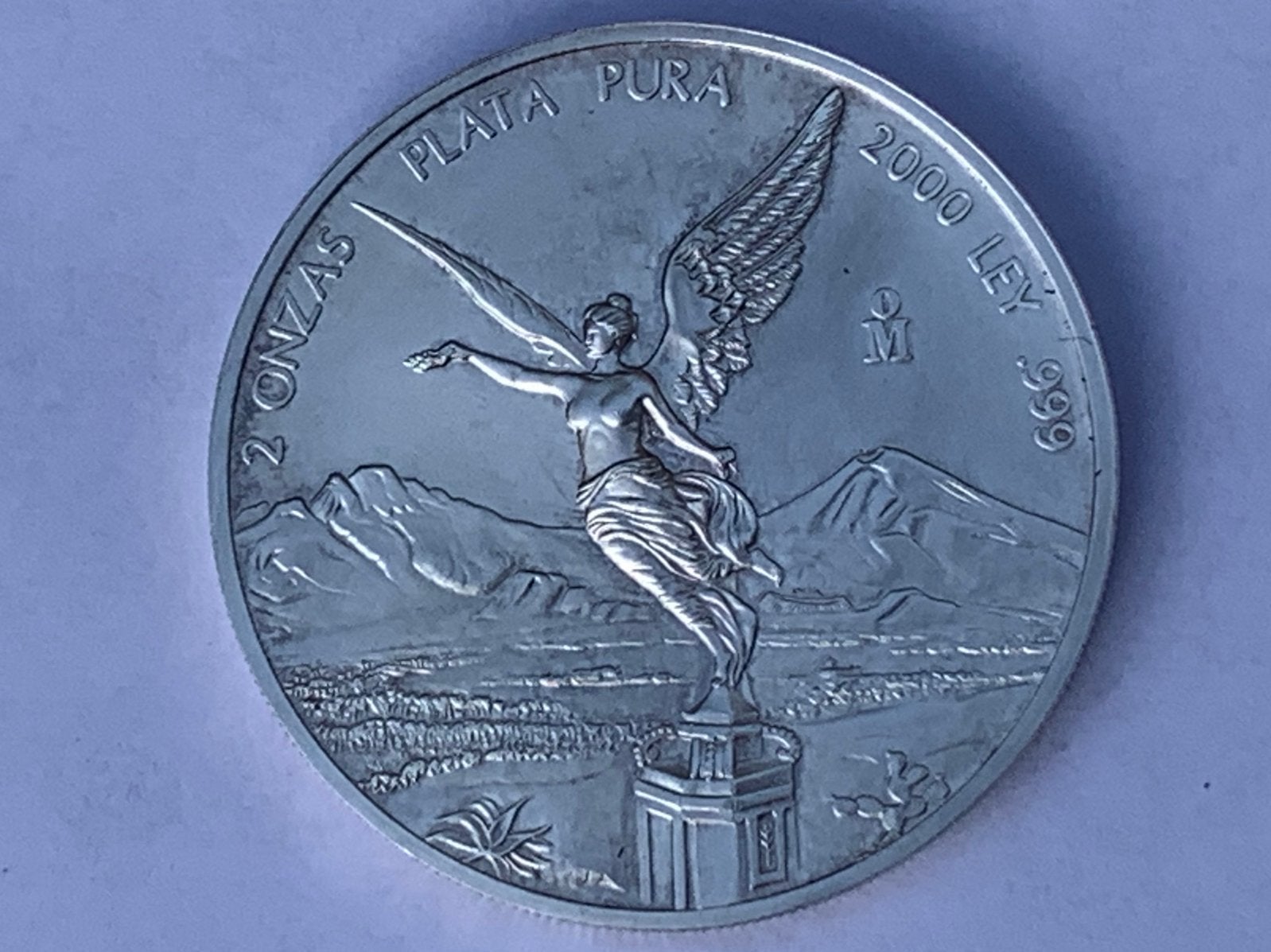 Zilveren libertad mexico 2 oz millenium jaar 2000 speciaal, Postzegels en Munten, Edelmetalen en Baren, Ophalen of Verzenden, Zilver
