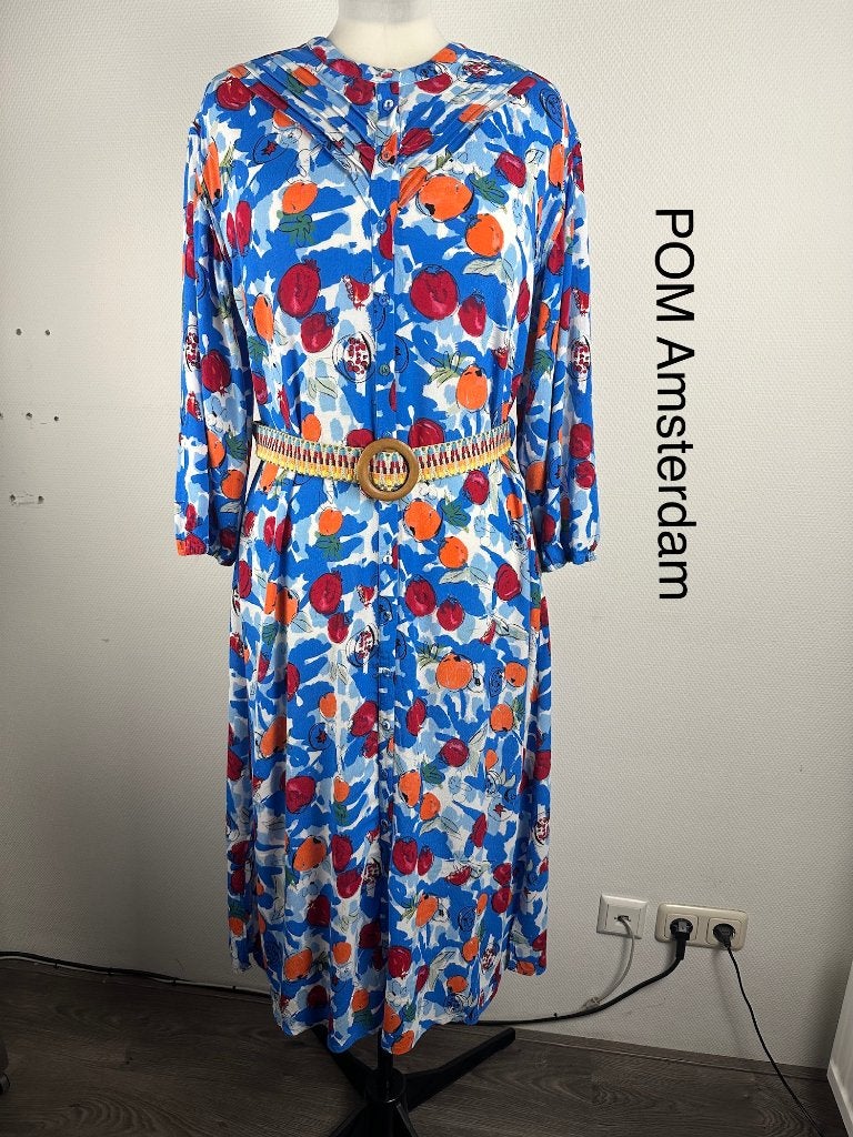 POM Amsterdam Jurk  (mt: 42) 31,2/321, Kleding | Dames, Jurken, POM Amsterdam, Blauw, POM Amsterdam, Maat 42/44 (L)