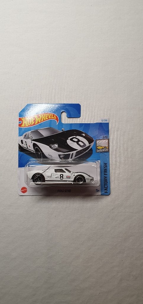 Hot Wheels Ford GT40 wit, Ophalen of Verzenden, Nieuw, Auto
