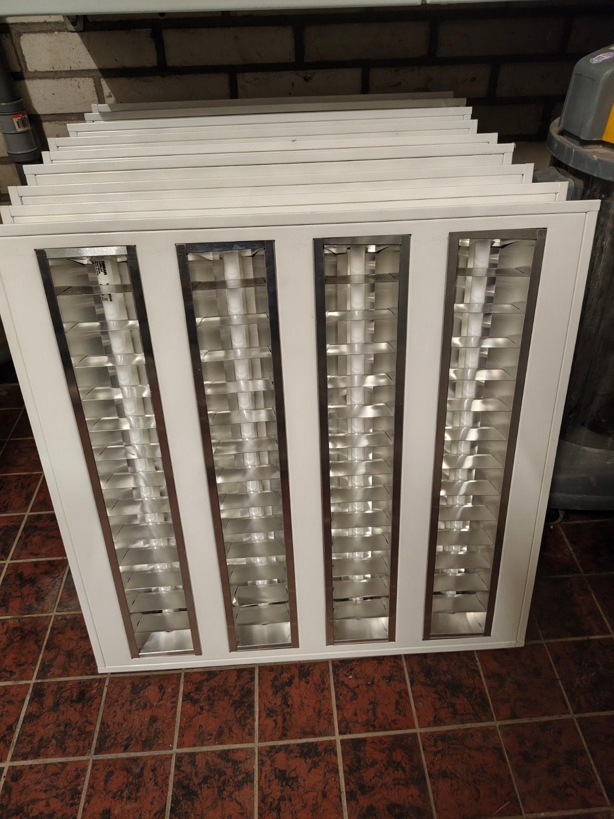 verlichtingsarmaturen voor systeemplafond 5 stuks, Ophalen, Inclusief lichtbron, Zo goed als nieuw, Wit