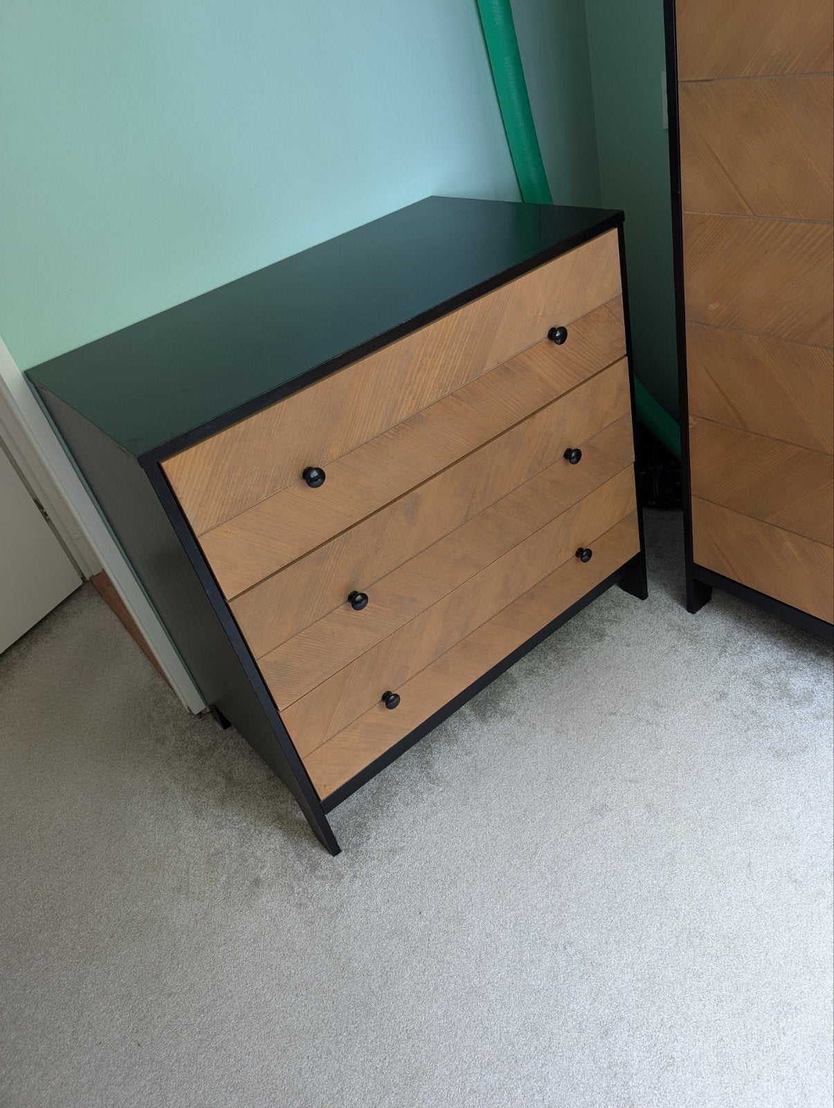 Commode met 3 laden - Bopita Job Vintage Honey, Huis en Inrichting, Kasten | Ladekasten, Gebruikt, 50 tot 100 cm, 3 of 4 laden