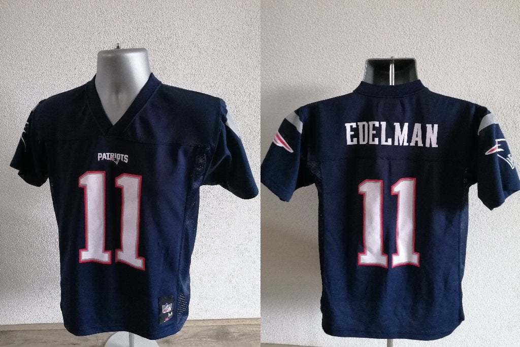 NFL New England Patriots jersey shirt Edelman 11 mt Boys M, NFL, Blauw, Overige typen, Ophalen of Verzenden