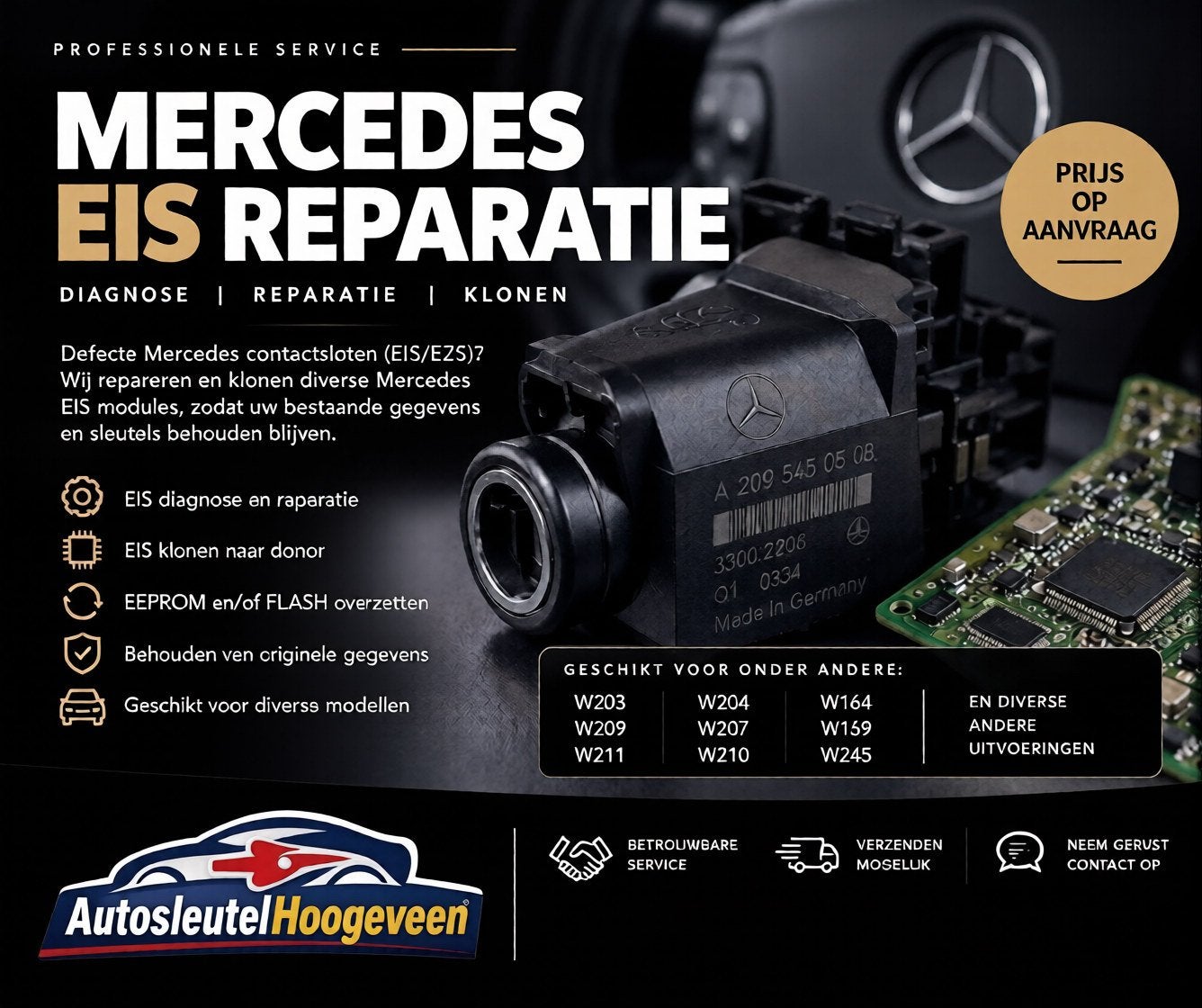 Mercedes EIS / contactslot klonen - Sleutels blijven werken, Overige werkzaamheden