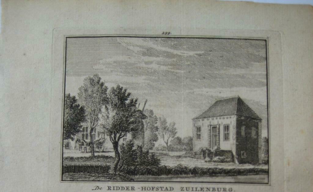 299 /  Langbroek  Zuilenburg   Kopergravure 1774, Ophalen of Verzenden