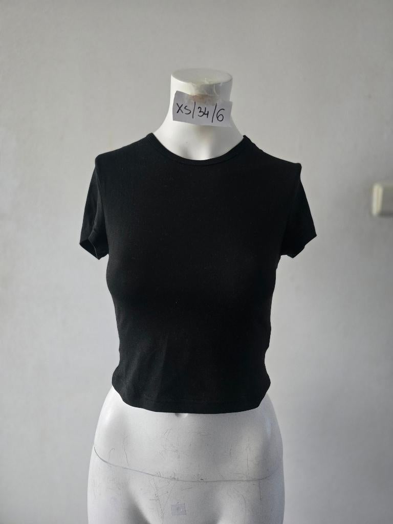 Shein shirt maat XS/34, Zwart, Ophalen of Verzenden, Zo goed als nieuw, Korte mouw