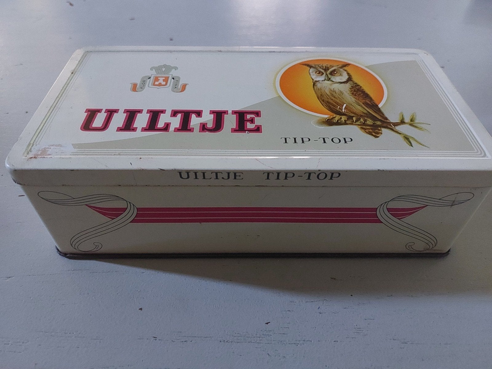 Vintage Uiltje Tip-Top sigarenblik - La Bolsa Kampen, Verzamelen, Blikken, Ophalen of Verzenden, Gebruikt, Overige, Overige merken