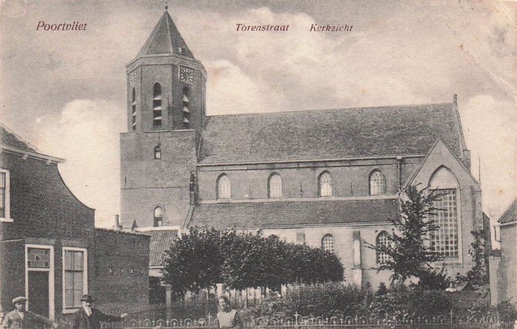 703-319-031 Poortvliet Torenstraat Kerkzicht, Verzenden, Voor 1920, Zeeland