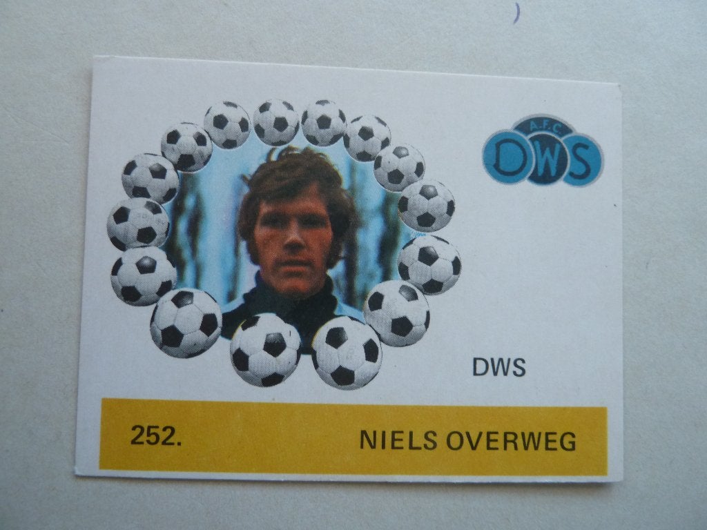 Monty 1970 kaartje  Nr 252  Niels.Overweg.  DWS, Verzamelen, Ophalen of Verzenden, Zo goed als nieuw, Overige binnenlandse clubs