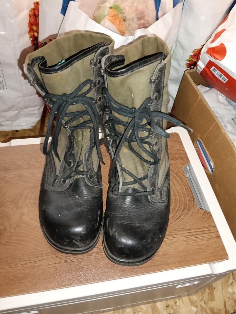 Vintage legerkisten - Maat 40, Kleding | Heren, Schoenen, Onbekend, Zwart, Boots, Ophalen of Verzenden