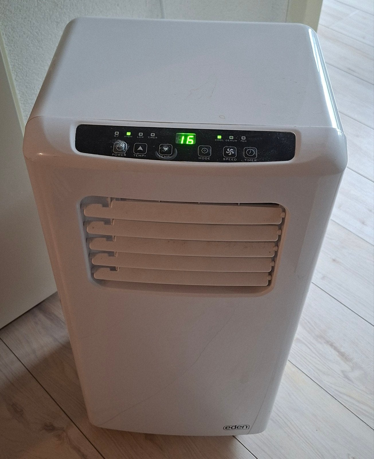 Eden Mobiele Airco ED-7007 met Afstandsbed. en Afvoersla, Witgoed en Apparatuur, Ophalen, Gebruikt, Minder dan 60 m³, 2 snelheden