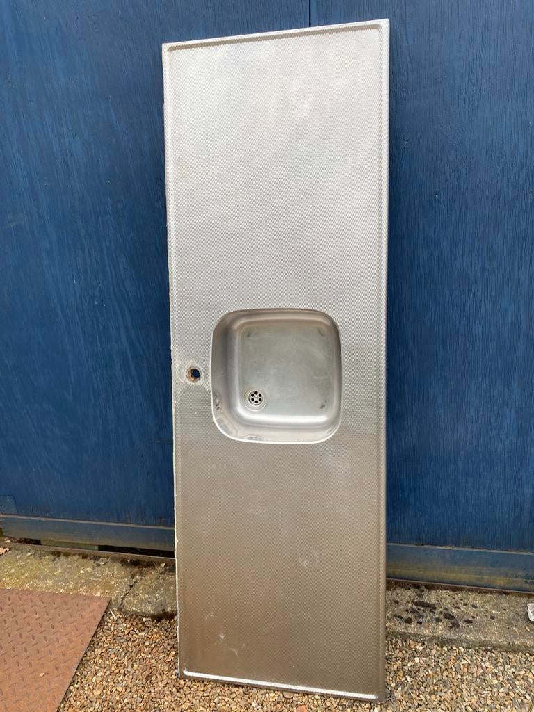 Rvs keukenblad buitenkeuken bijkeuken oppottafel 171cm, Ophalen, Gebruikt, 50 tot 75 cm, Minder dan 100 cm