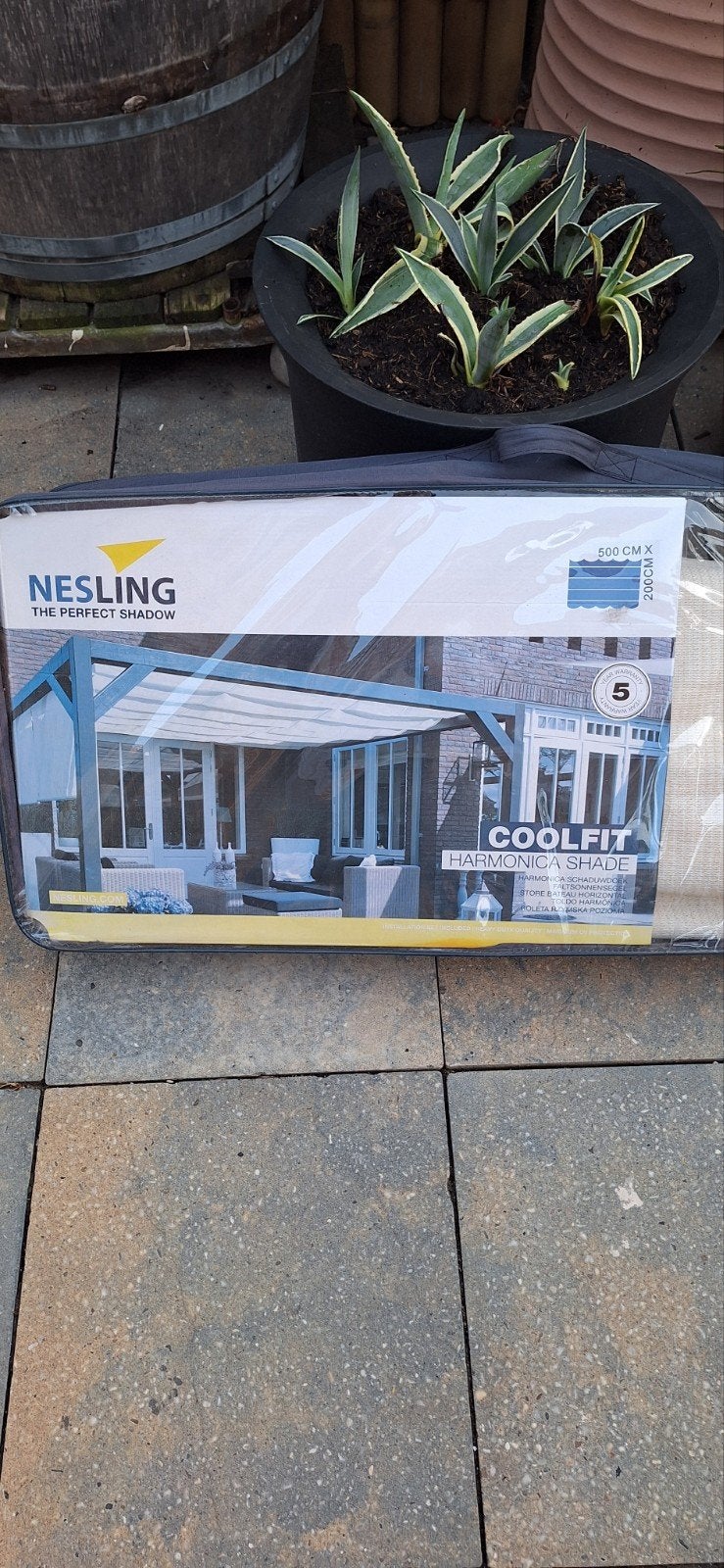 Nesling Coolfit Harmonica Schaduwdoek 500x200cm 150 eoro, Ophalen of Verzenden