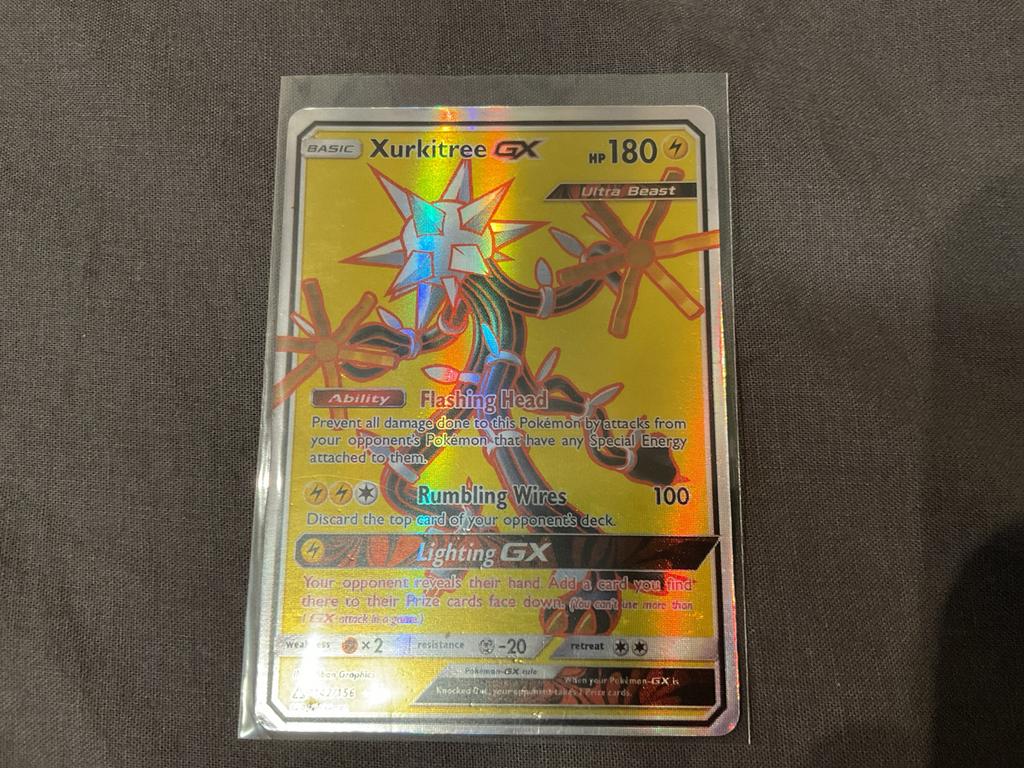 Pokémon kaart Xurkitree GX, Ophalen, Zo goed als nieuw, Losse kaart, Foil