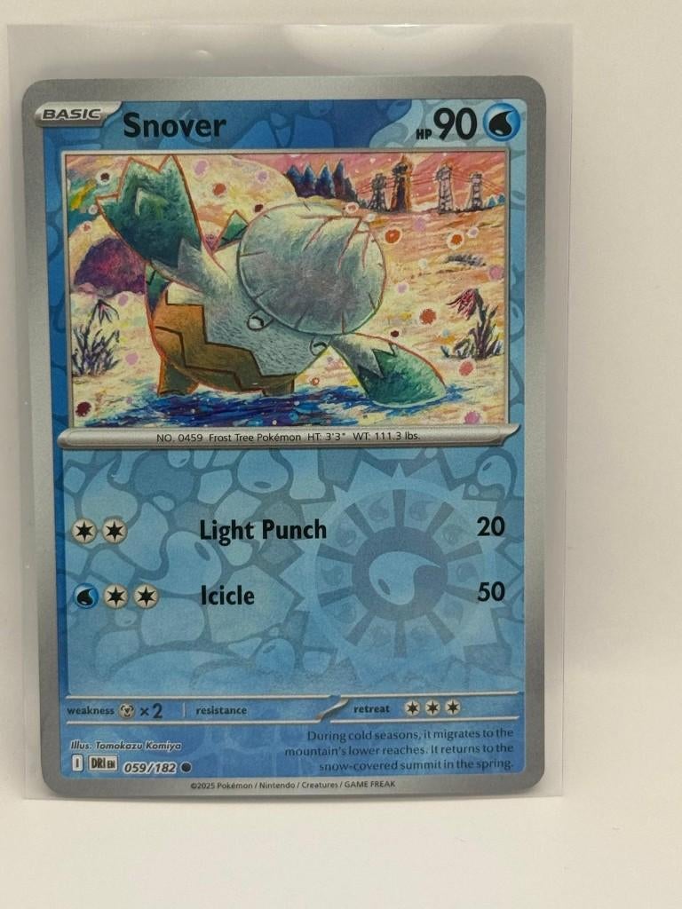 Snover [Reverse Holo] #59 Pokemon Destined Rivals, Verzenden, Nieuw, Losse kaart, Foil