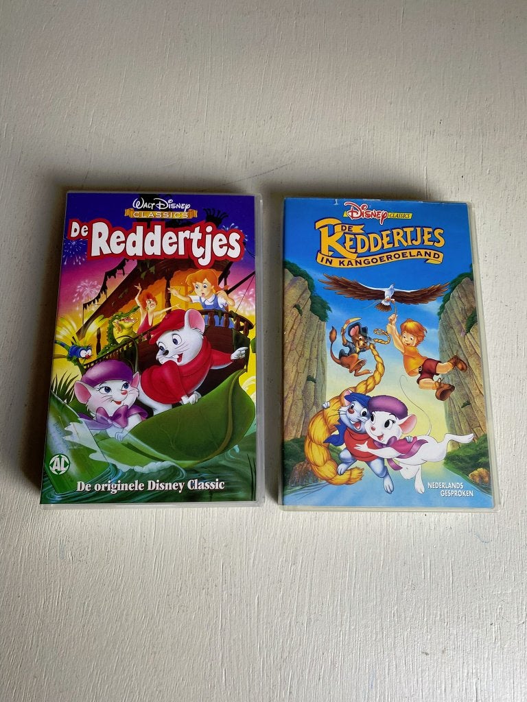 De Reddertjes - 2 VHS Video's, Cd's en Dvd's, VHS | Kinderen en Jeugd, Zo goed als nieuw, Tekenfilms en Animatie, Overige typen