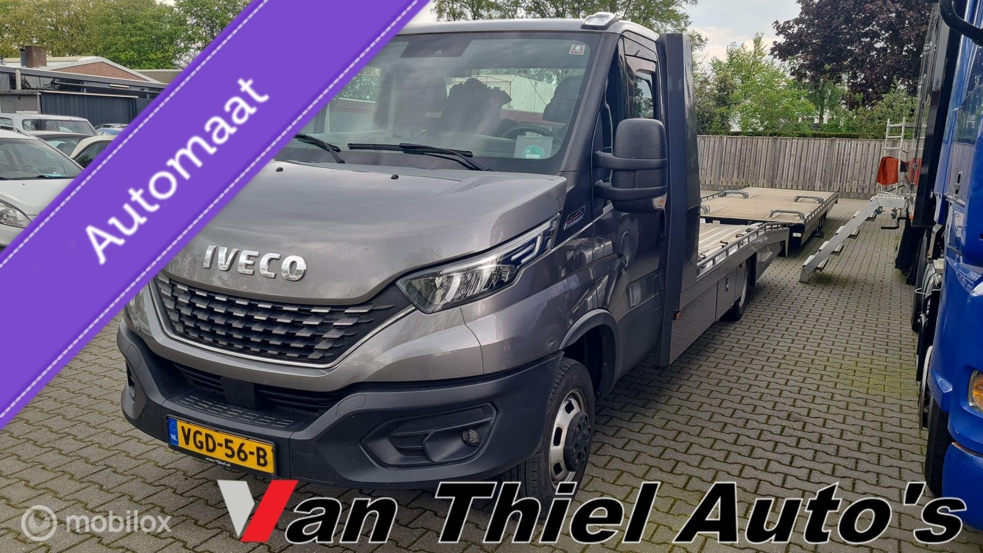 Iveco 50c21 Tijhof oprijwagen 250pk luchtvering, Automaat, Achterwielaandrijving, Gebruikt, Euro 6