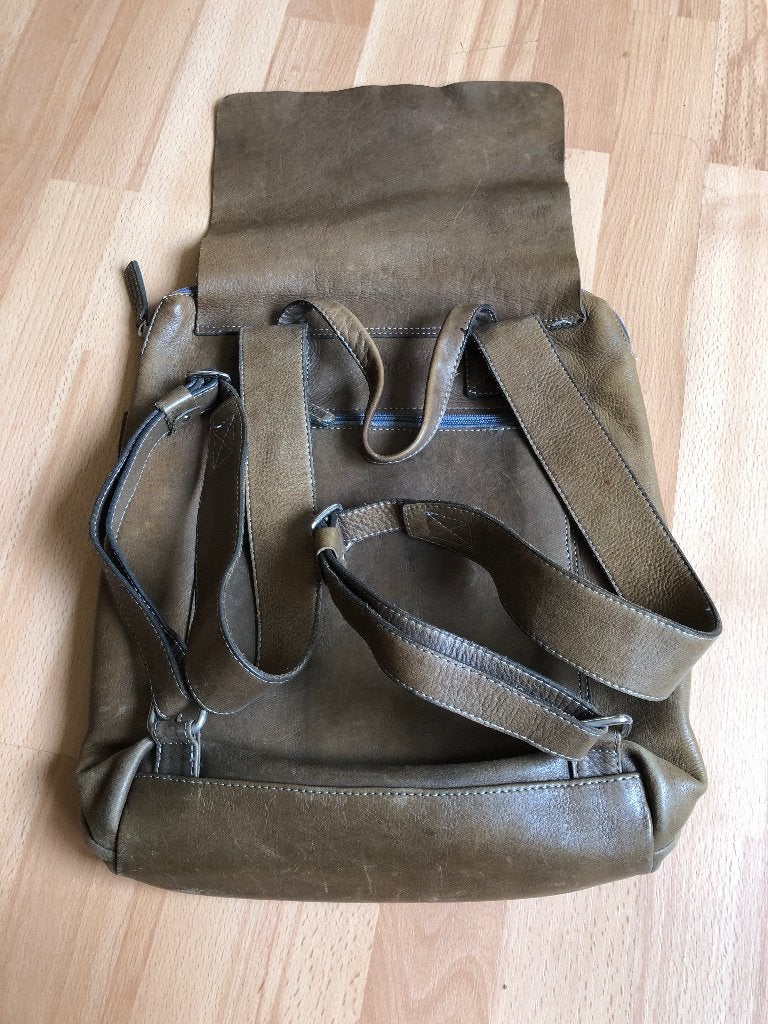 Rugzak, Saccoo, Echt Leer, Classy!, Ophalen of Verzenden, Zo goed als nieuw, Overige merken, 45 tot 60 cm