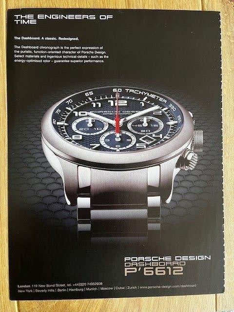 Porsche Design horloges originele advertenties P’6612 P’6320, Ophalen of Verzenden, Zo goed als nieuw, Overige typen