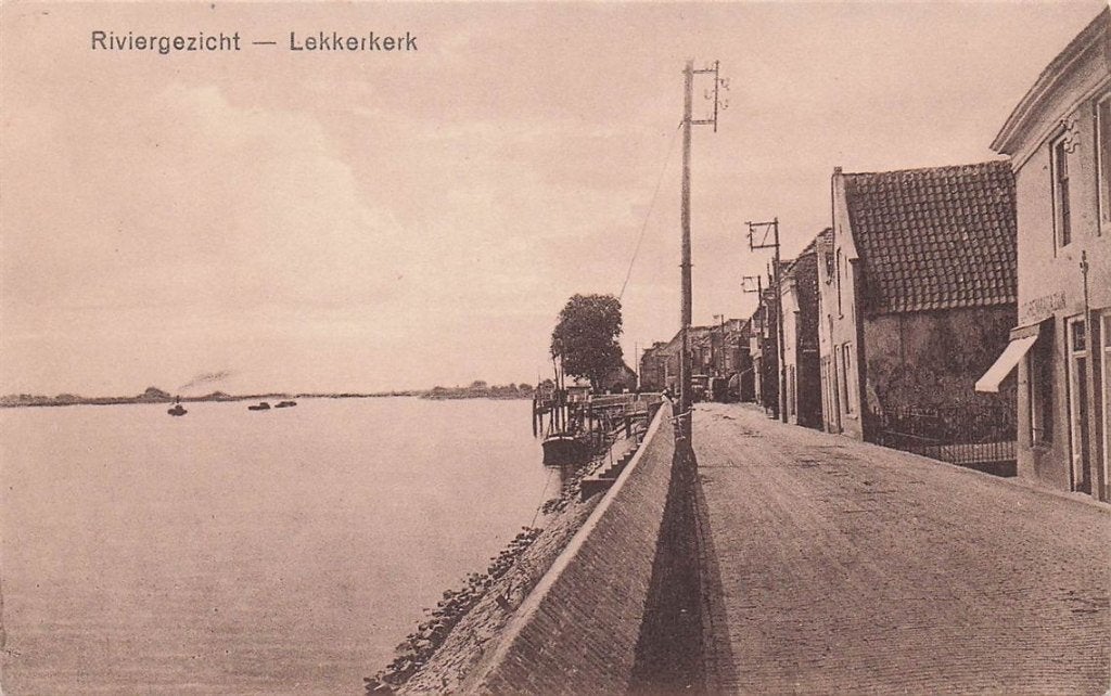 702-186-019 Riviergezicht Lekkerkerk, Verzamelen, Verzenden, Voor 1920, Zuid-Holland