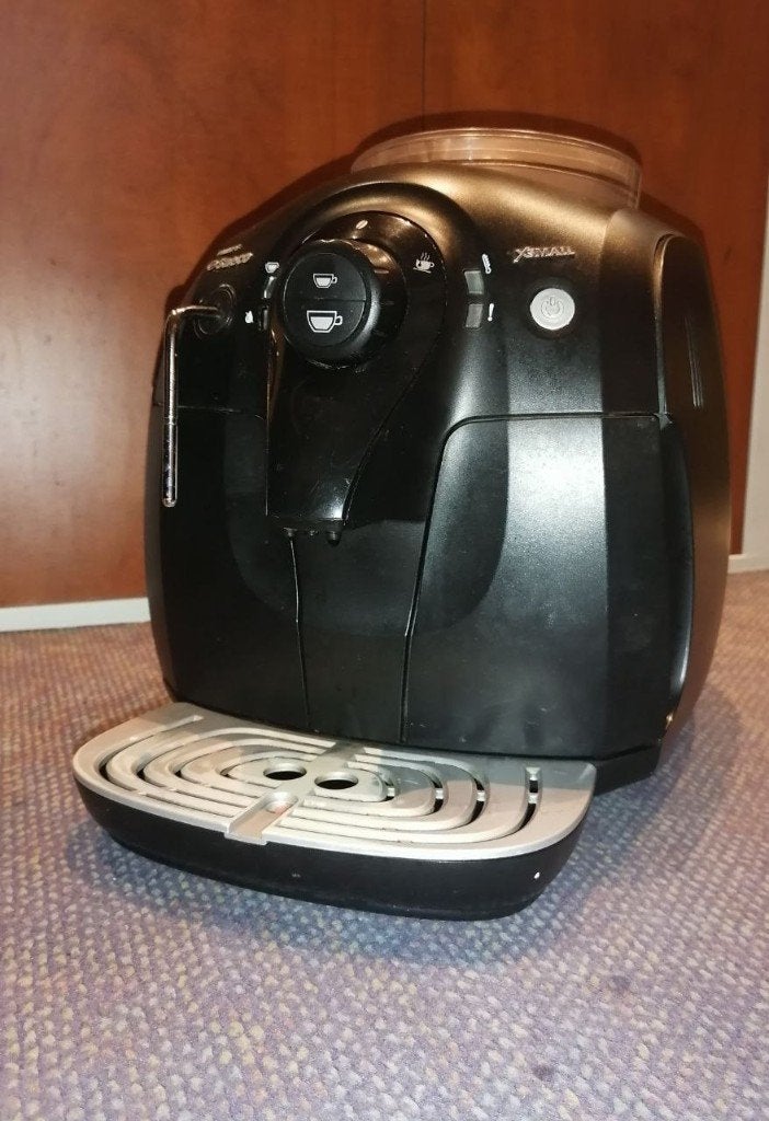 Philips Saeco Xsmall(HD8743) volautomatische espressomachine, Stoompijpje, Gebruikt, Espresso apparaat, Koffiebonen