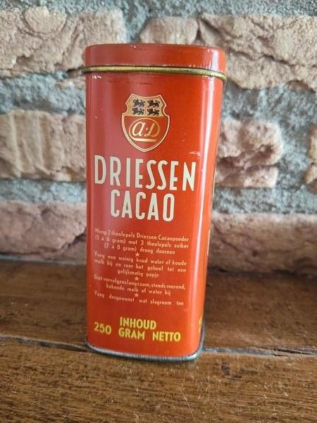 (124) Blikjes Fa. Meuwese en Driessen Cacao, Verzamelen, Blikken, Verzenden, Zo goed als nieuw, Overige, Overige merken