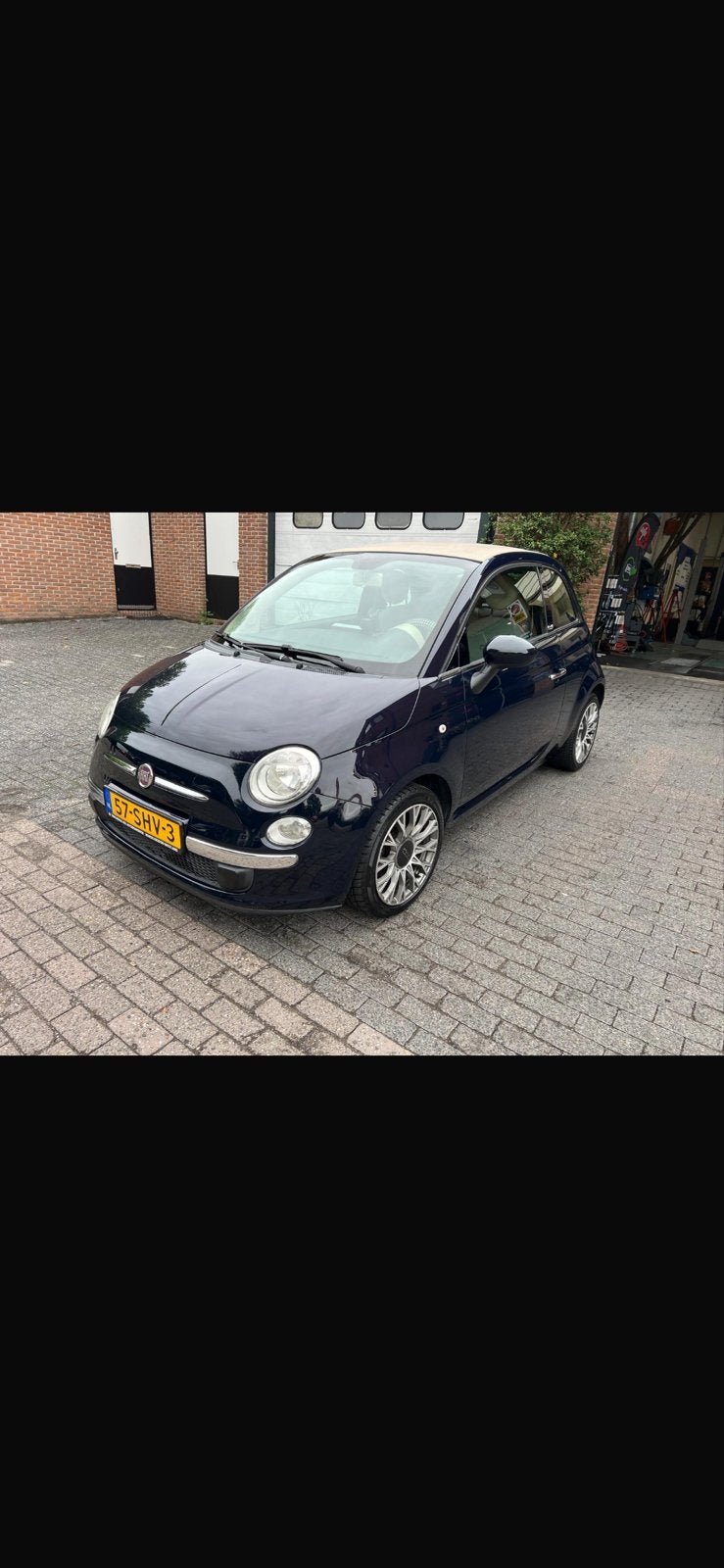 Fiat 500C Cabriolet 1.2 AUT 2011 Blauw, Auto's, 962 kg, 4 cilinders, Start-stop-systeem, Origineel Nederlands