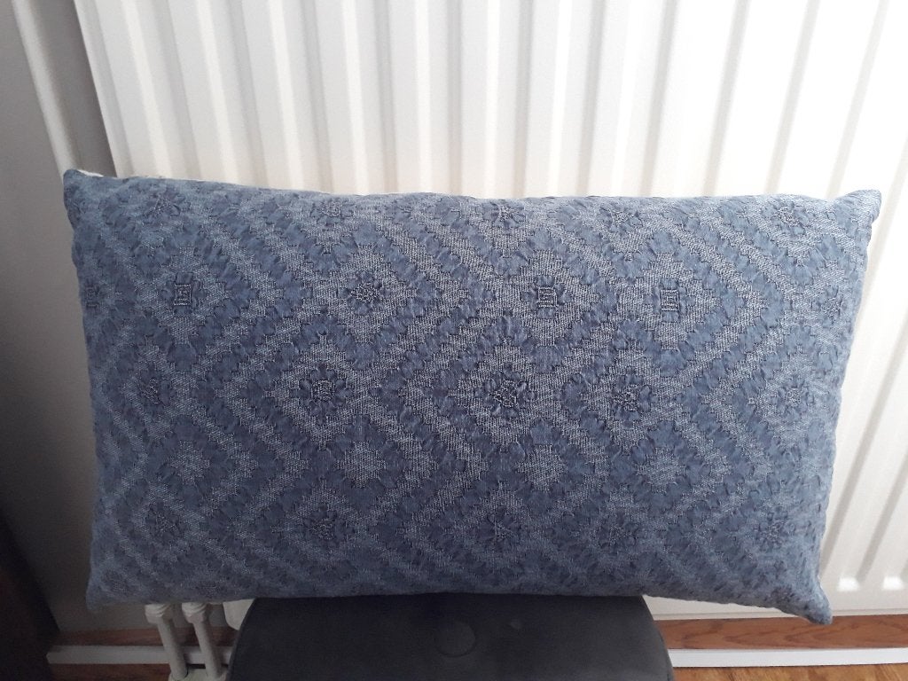 Woonkussens grijsblauw NIEUW 4 stuks, Ophalen, Overige merken, Nieuw, Sierkussen