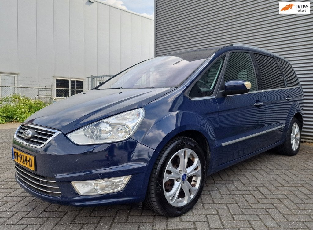 Ford Galaxy 2.0 TDCi Titanium 7p AUT NAVI PSENSOR CRUISE TRE, Euro 5, 4 cilinders, Blauw, 7 stoelen