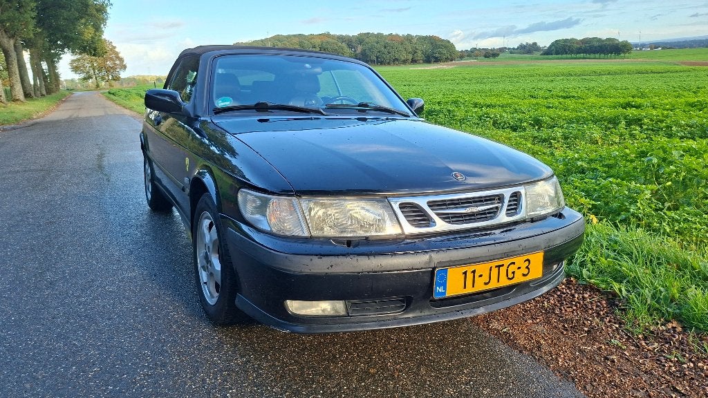 Saab 9-3 9-3 2001 Zwart, Auto's, Zwart, Cabriolet, 4 stoelen, Zwart
