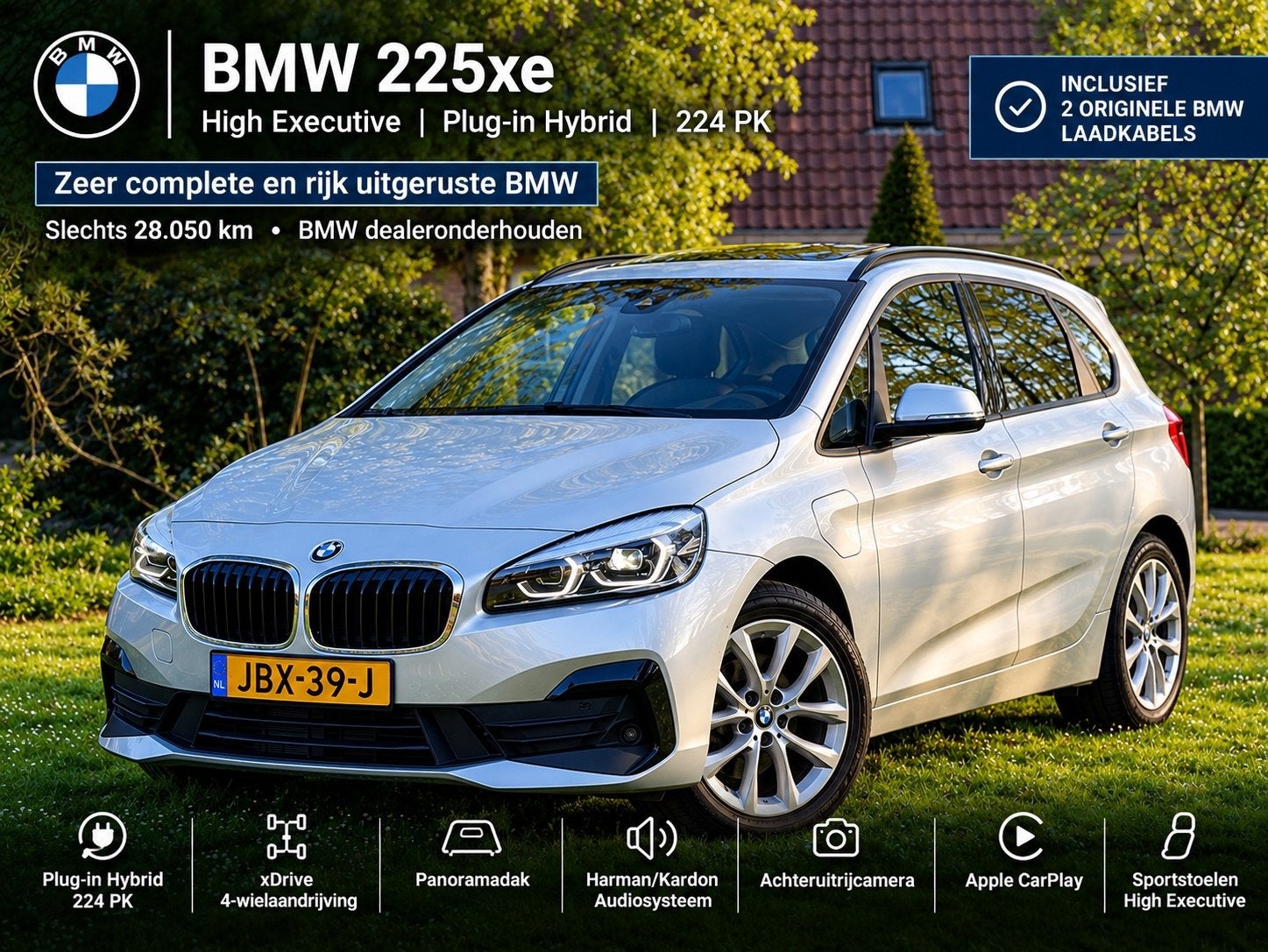 BMW 2 serie Active Tourer 225xe High Excutive| 28.050 km| Lu, Auto's, Dealer onderhouden, Gebruikt, Bedrijf, Vierwielaandrijving