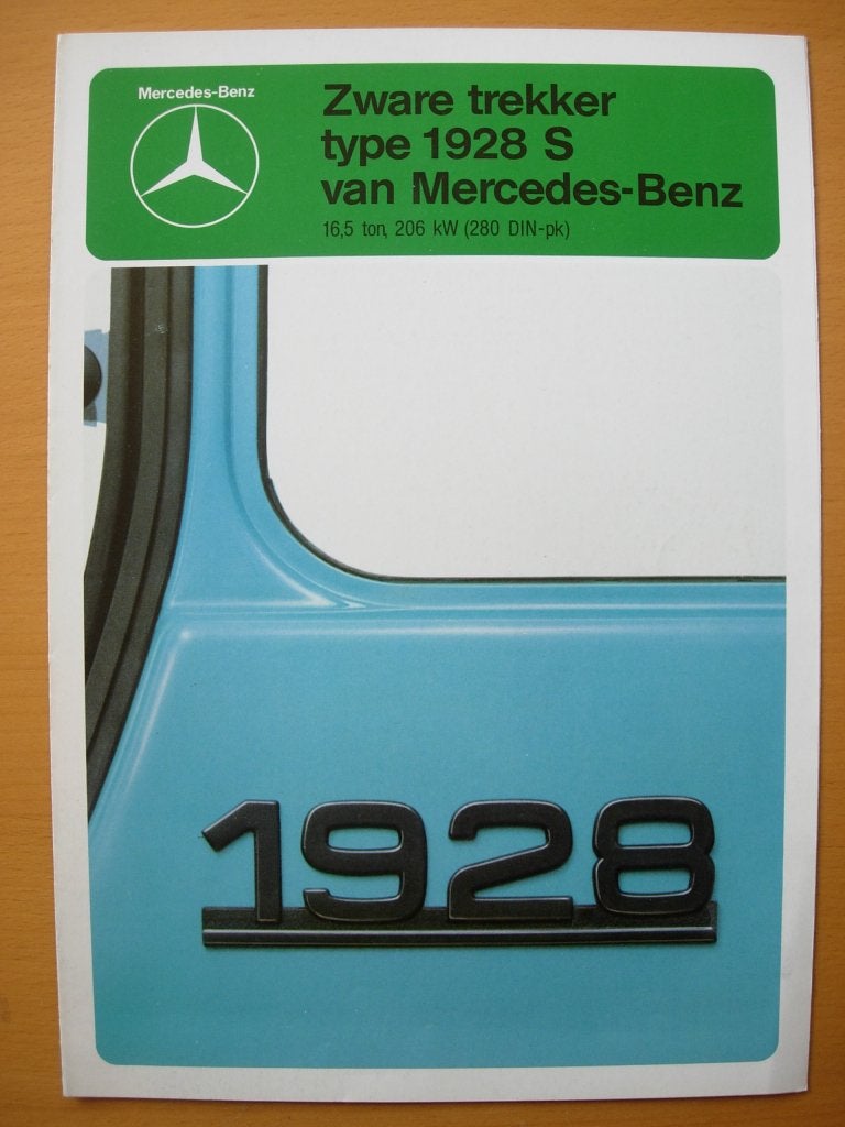 Mercedes 1928 S Trekker 1980 Brochure - 1928S, Zo goed als nieuw, Mercedes-Benz, Mercedes, Ophalen of Verzenden