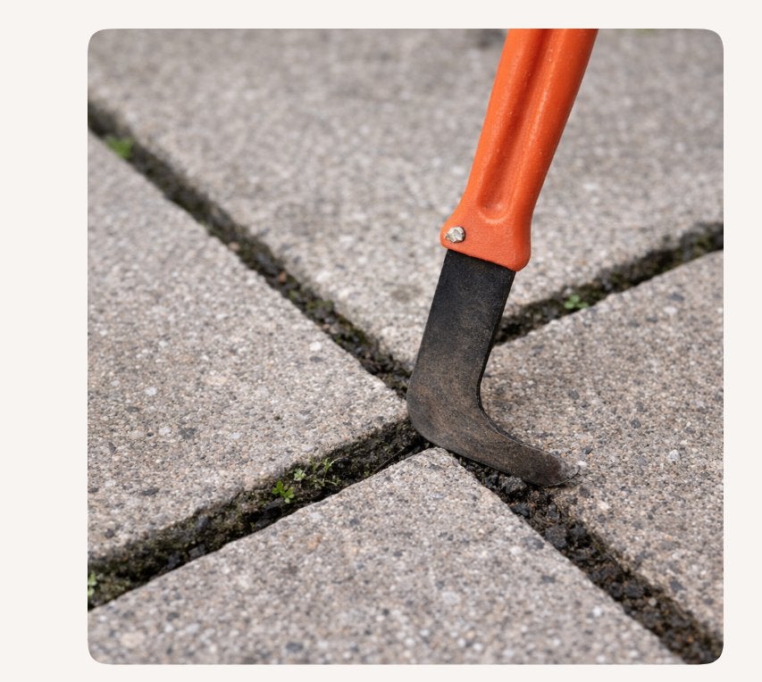 metalen voegenkrabber/onkruidwieder, Tuin en Terras, Hand-tuingereedschap, Ophalen of Verzenden, Gebruikt, Onkruidsteker