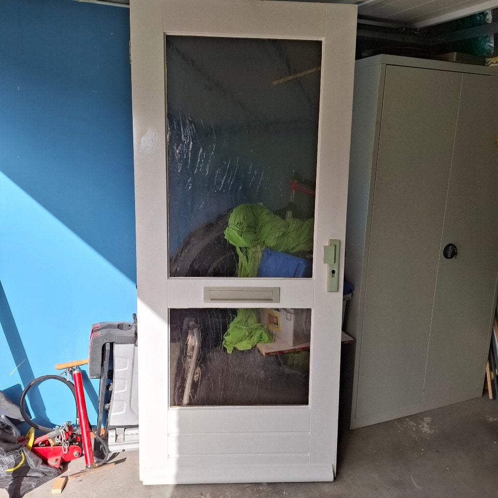 Hardhout voordeur, Ophalen, Gebruikt, 80 tot 100 cm, Buitendeur