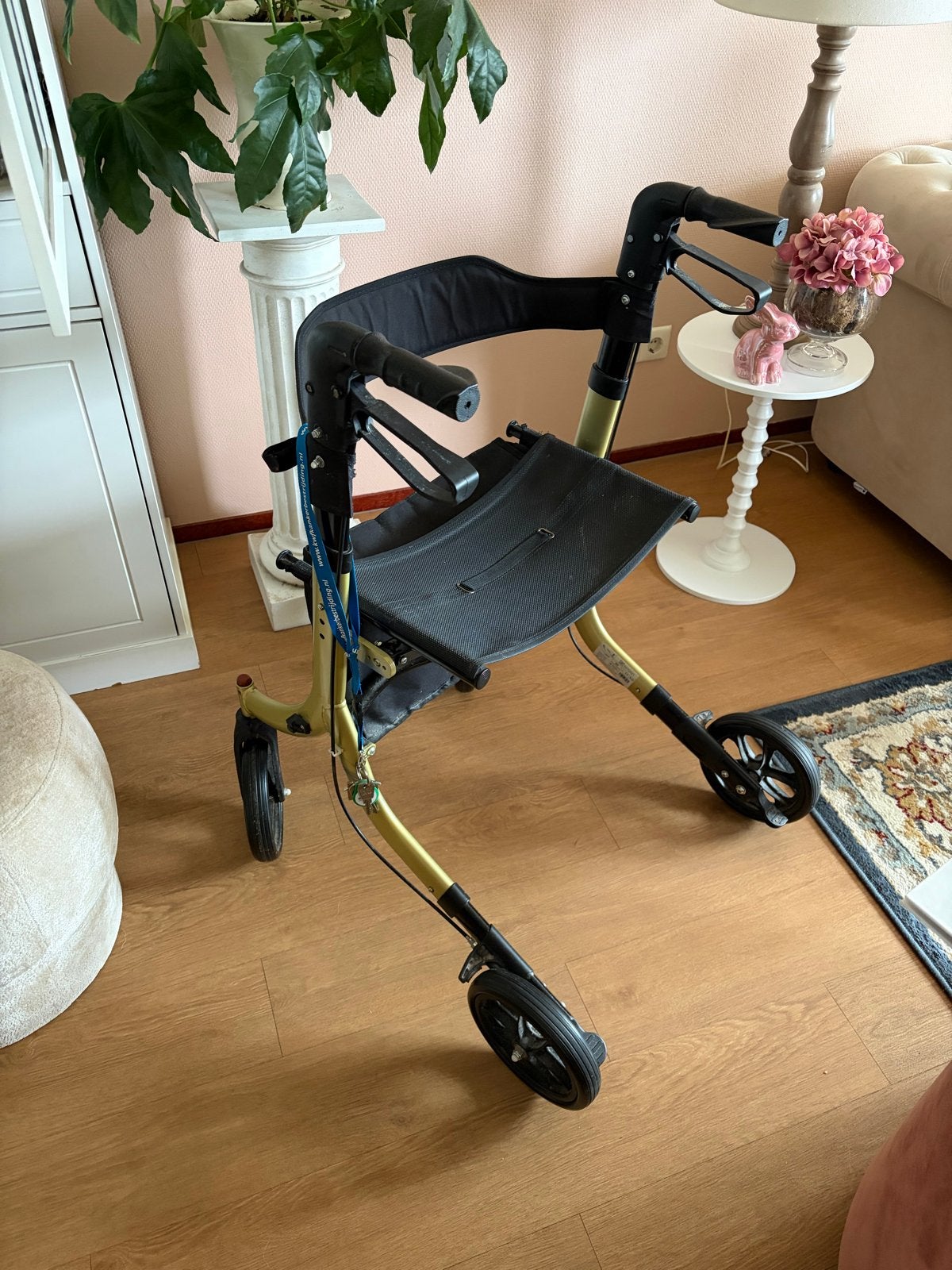 Rollator goud, Ophalen