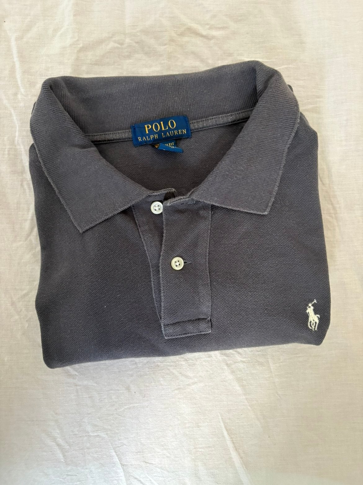 grijze Ralp Lauren polo longsleeve, Maat 56/58 (XL), Ophalen of Verzenden, Grijs, Polo Ralph Lauren