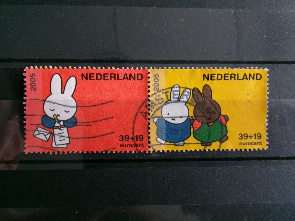 2005 - duo kinderzegels d en e (30e), Verzenden, Gestempeld