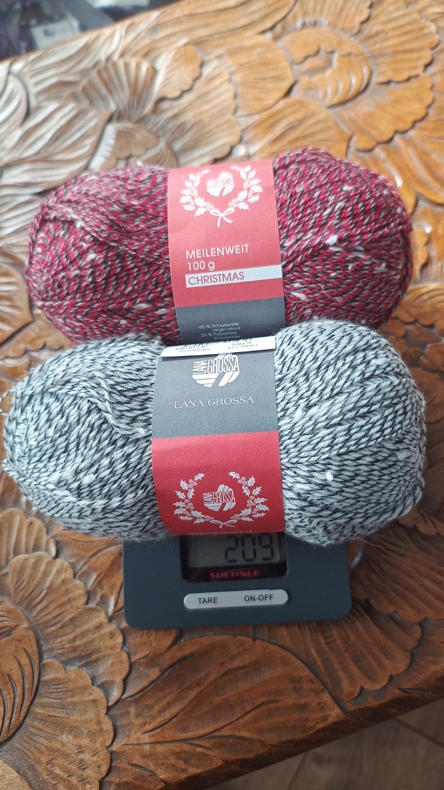 breiwol sokkenwol 2x 100 gram - Lana Grossa Christmas, Verzenden, Zo goed als nieuw, Breien of Haken, Wol of Garen